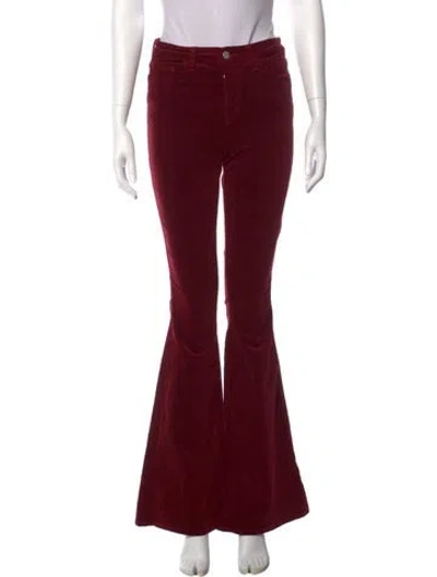 Pre-owned L'agence Wide Leg Pants In Red