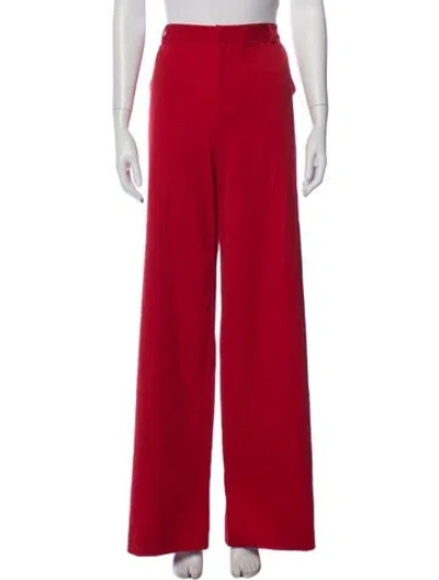 Pre-owned L'agence Wide Leg Pants In Red