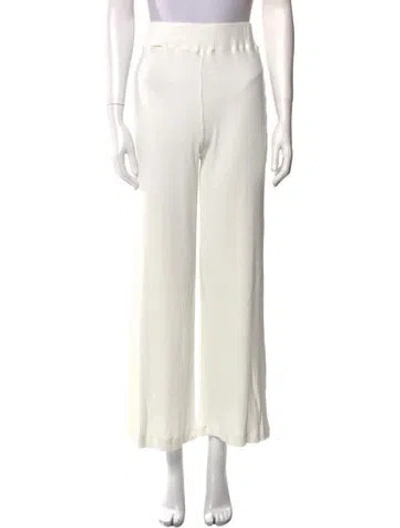 Pre-owned L'agence Wide Leg Pants In White