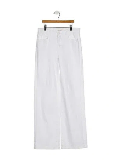 Pre-owned L'agence Wide Leg Pants In White