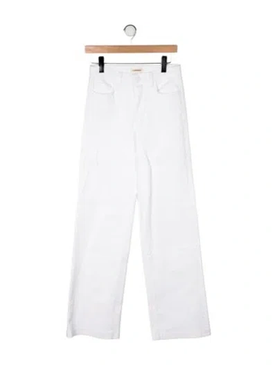 Pre-owned L'agence Wide Leg Pants In White