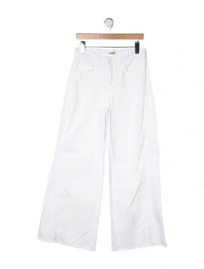 Pre-owned L'agence Wide Leg Pants In White