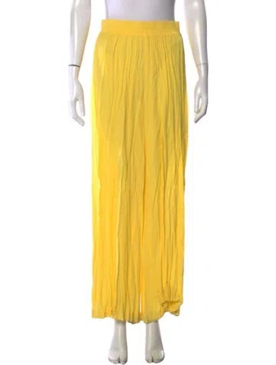 Pre-owned L'agence Wide Leg Pants In Yellow