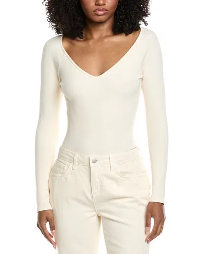 L'agence Winona V-neck Bodysuit In Brown