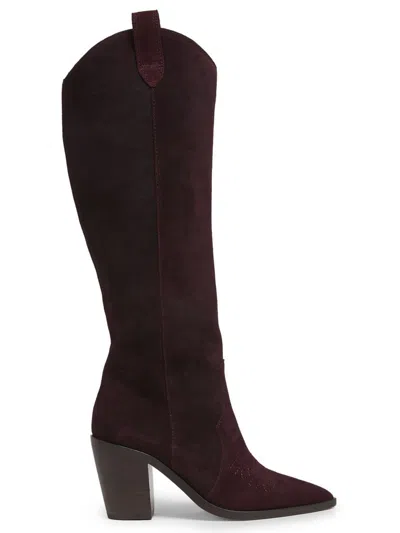 L'agence Women's Adelle Ii 80mm Suede Knee-height Boots In Brown