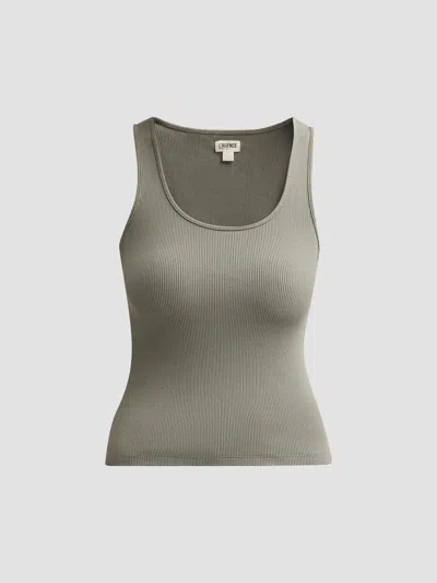 L'agence Women's Adira Rib-knit Tank In Smokey Olive