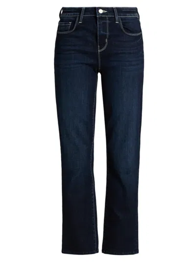 L'agence Aiden Low-rise Slim Cropped Jeans In Black