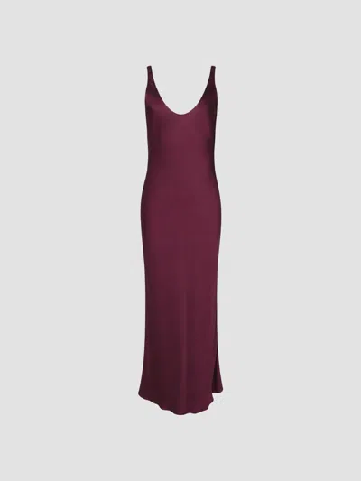 L'agence Akiya Tank Dress Merlot Red In Burgundy