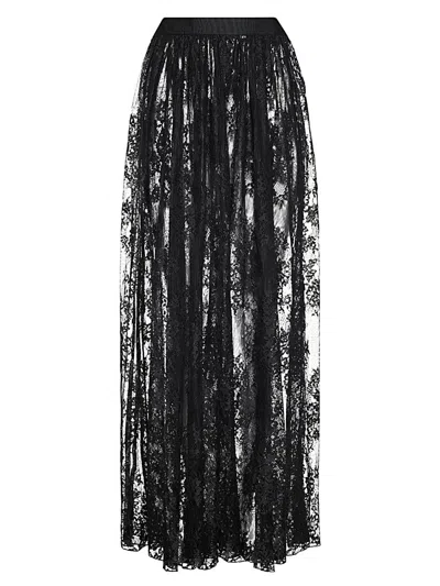 L'agence Women's Alona Lace Maxi Skirt In Black
