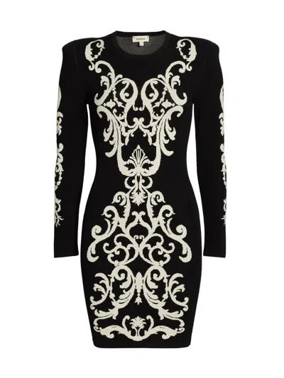 L'agence Women's Amadi Jacquard Minidress In Black