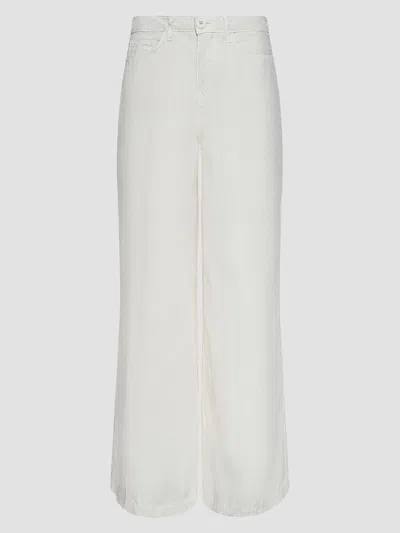 L'agence Women's Amara Linen High-rise Wide-leg Pants In White