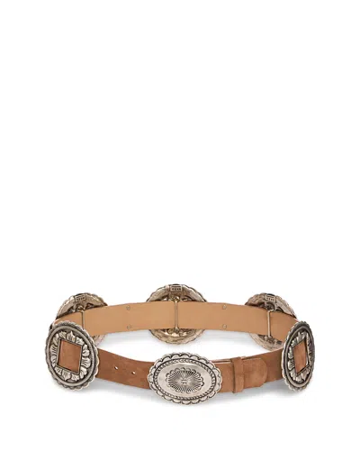 L'agence Women's Austin Concho Medallion Belt In Metallic