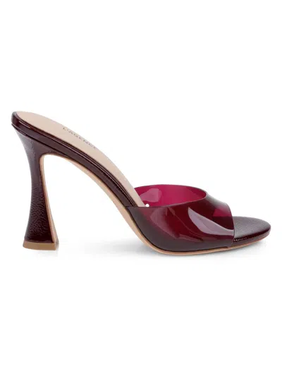 L'agence Women's Avery 100mm Curved-heel Sandals In Burgundy