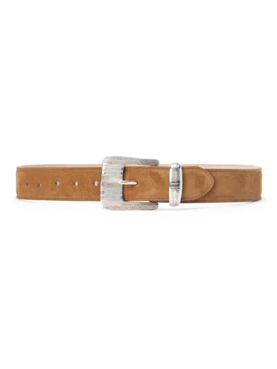 L'agence Women's Aya Suede Belt In Brown