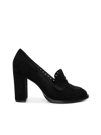 L'agence Women's Bea Penny Loafer Pump In Soft Black