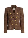 L'agence Bethany Structured Blazer In Brown