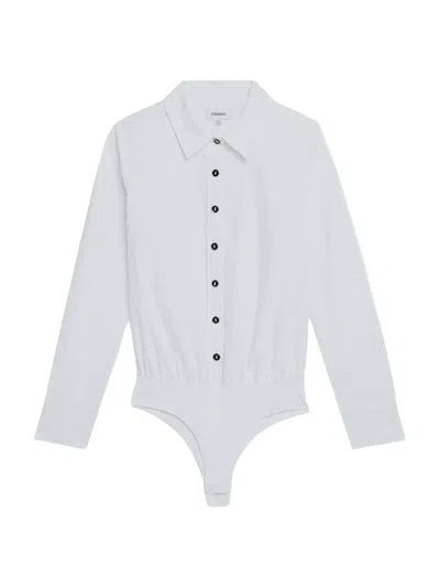 L'agence Women's Blake Button-front Bodysuit In White