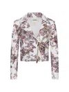 L'agence Blakely Leather Biker Jacket In Pink