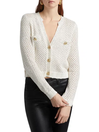 L'agence Women's Blanca Sequin Crop Cardigan