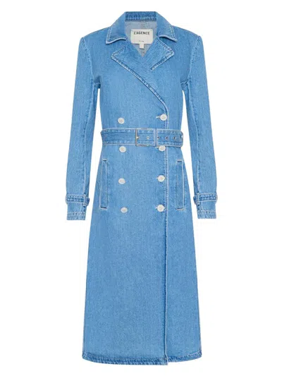L'agence Women's Bradley Denim Trench Coat