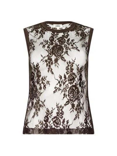 L'agence Women's Brax Lace Sheer Tank Top In Neutral