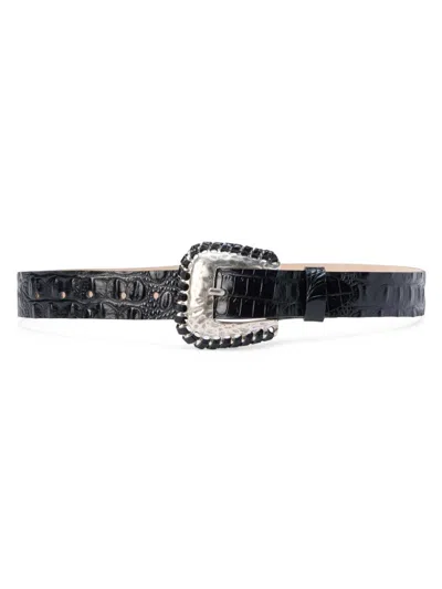 L'agence Women's Brisa Leather Belt In Black
