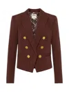 L'agence Women's Brooke Blazer In Hot Fudge In Brown