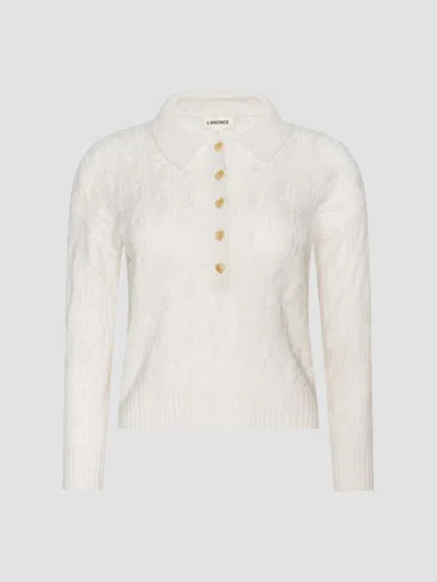 L'agence Women's Cable-knit Wool Sweater In Ivory