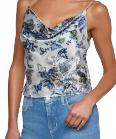 L'agence Calista Cowl Neck Silk Camisole In Multi