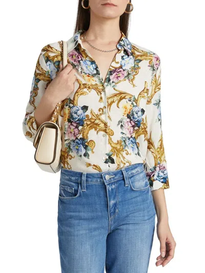 L'agence Women's Camille Three-quarter-sleeve Blouse In Gold