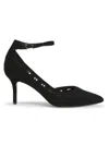 L'agence Women's Cezanne 75mm Laser-cut Suede Pumps In Black