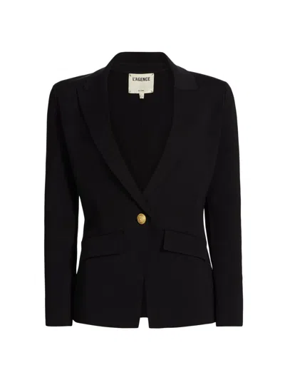 L'agence Women's Chamberlain Knit Blazer In Black