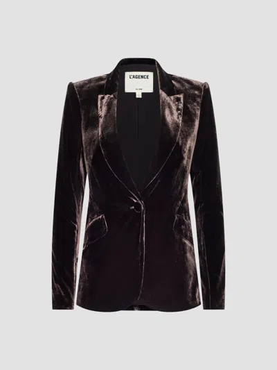 L'agence Women's Chamberlain Velvet Blazer In Black