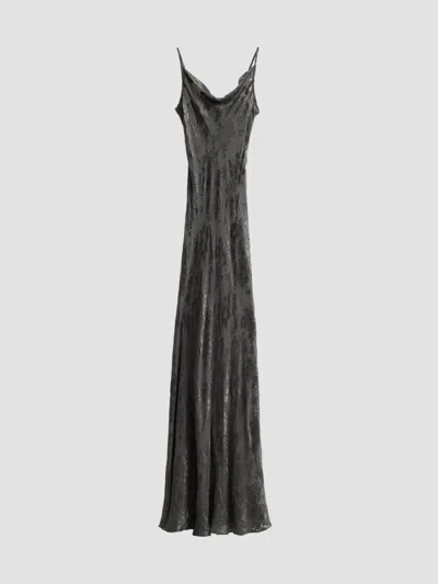 L'agence Women's Christine Sheer Floral Burnout Maxi Dress In Gray