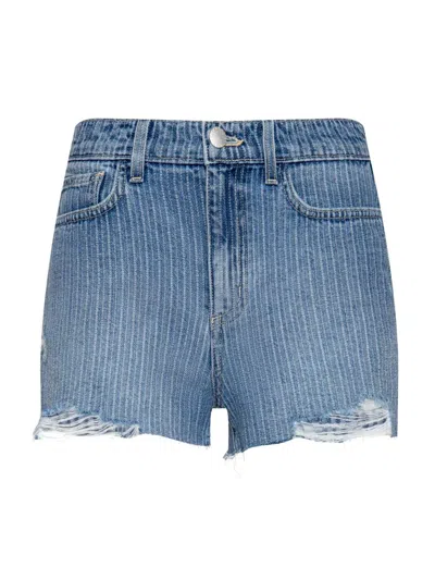 L'agence Clark High Rise Shorts In Blue