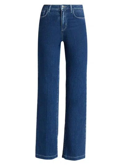 L'agence Women's Clayton High-rise Wide-leg Jeans In Blue