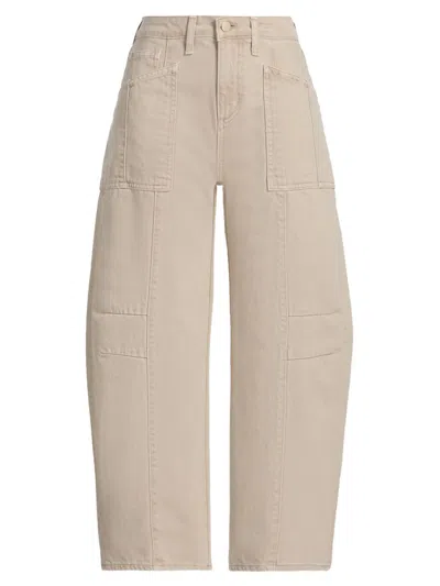 L'agence Women's Cody Denim High-rise Barrel Crop Jeans In Brown