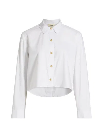 L'agence Cosette High Low Shirt In White