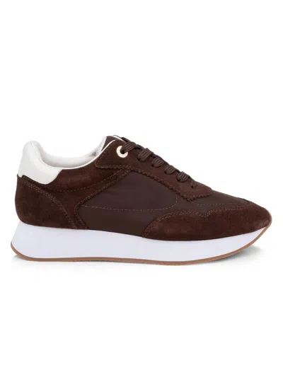 L'agence Women's Deepa Suede & Mesh Low-top Sneakers In Brown