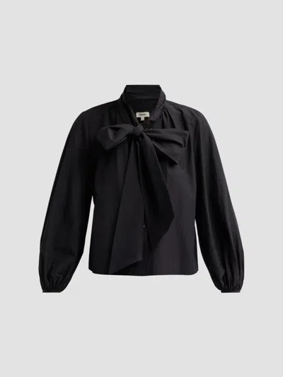 L'agence Deon Tie Neck Blouse In Black