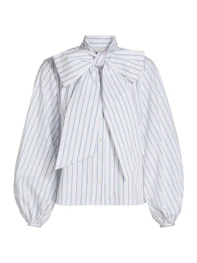 L'agence Deon Tie-neck Blouse In White