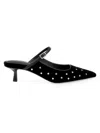 L'agence Women's Edith 45mm Studded Suede Mary Jane Pumps In Black