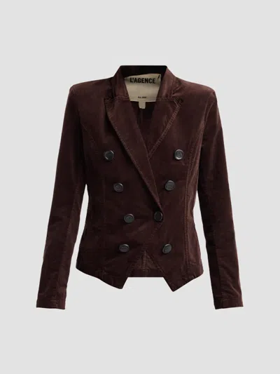 L'agence Women's Emerson Double-breasted Blazer In Brown