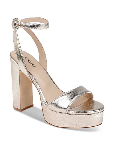 L'agence Women's Essie Ii Platform Sandals In Animal Print
