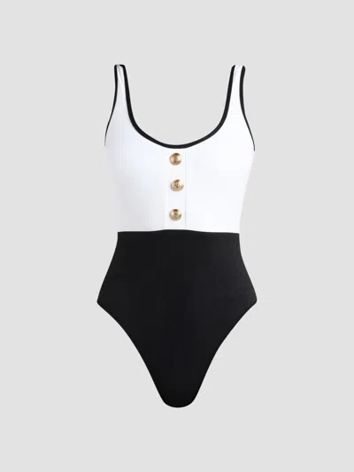 L'agence Mila Fine Line One Piece Swimsuit In Multi