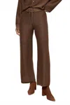 L'agence Freyja Loop Knit Drawstring Pants In Brown