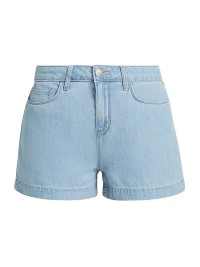 L'agence Women's Gina Hight-rise Denim Shorts In Blue