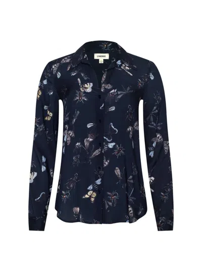 L'agence Women's Holly Butterfly-print Blouse