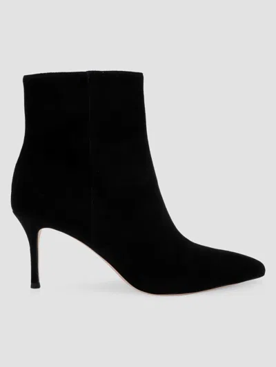 L'agence Women's Houston 75mm Suede Stiletto Booties In Black