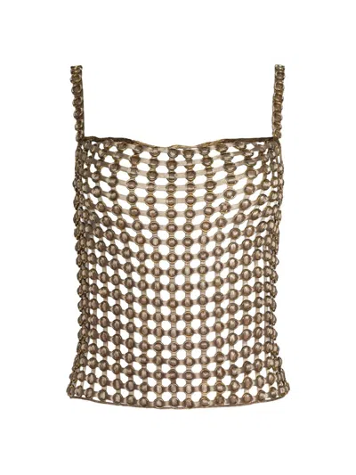 L'agence Women's Joanette Ribbon & Ring Tank In Brown